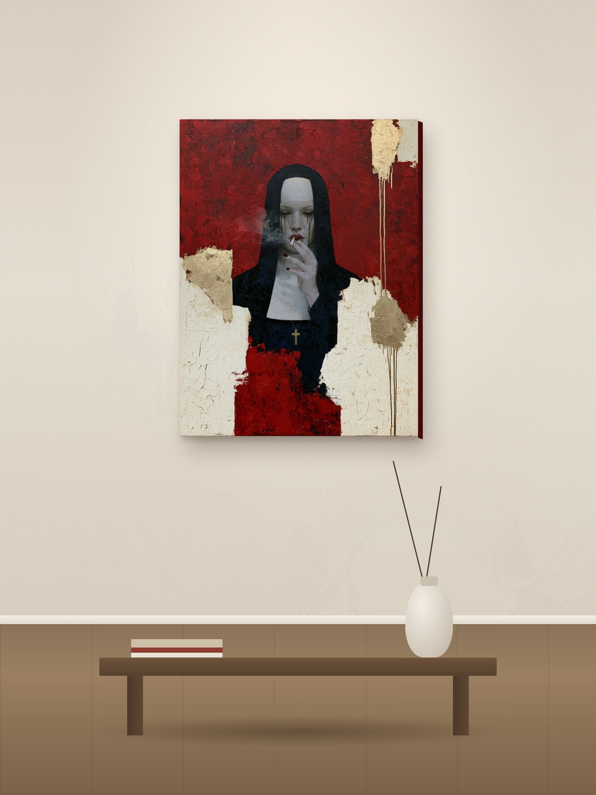 Smoking — in an interior